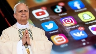 Über Papst Leo kursieren viele Beiträge, die auf Social Media oft unüberprüft geteilt werden. (Bild: Krone KREATIV/AP, stock.adobe.com/KT)
