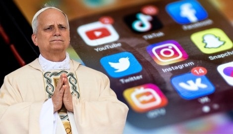 Über Papst Leo kursieren viele Beiträge, die auf Social Media oft unüberprüft geteilt werden. (Bild: Krone KREATIV/AP, stock.adobe.com/KT)
