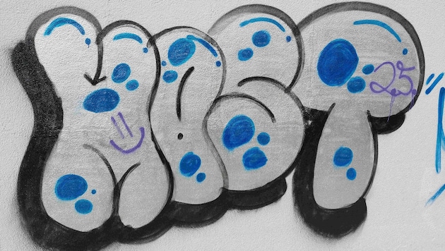 Illegale Graffitis in Purkersdorf.