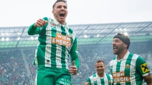 Bolla jubelt über seine ersten Liga-Tore in der Saison! (Bild: GEPA)