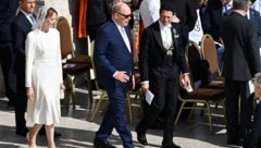 Fürstin Charlène bei der Amtseinführung von Papst Leo XIV. (Bild: AFP/ISABELLA BONOTTO)