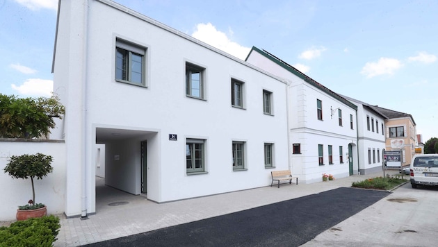 Blick auf den neuen Hof. So geht durchdachte Ortskerngestaltung. 