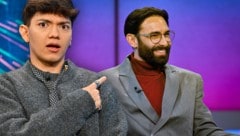 Die beiden Song-Contest-Gewinner JJ und Conchita Wurst im Talk mit Andi Knoll  (Bild: Krone KREATIV/ORF/Thomas Ramstorfer)