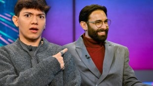 Die beiden Song-Contest-Gewinner JJ und Conchita Wurst im Talk mit Andi Knoll  (Bild: Krone KREATIV/ORF/Thomas Ramstorfer)