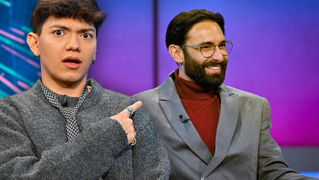 Die beiden Song-Contest-Gewinner JJ und Conchita Wurst im Talk mit Andi Knoll 