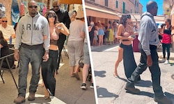 Verstoß gegen die Sitten? Censori barbusig auf Mallorca unterwegs.