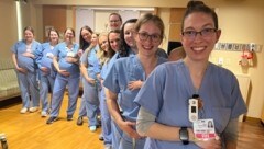 Diese Krankenschwestern werden bald denselben Weg gehen, den sie jeden Tag mit viel Geschick ...