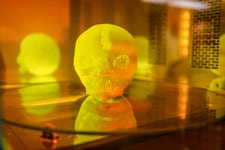 Der Druck eines solchen Modells eines Kinderkopfes dauert rund 12 Stunden. (Bild: SALK/Mohamed)