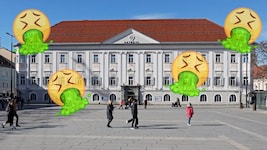 Neues aus dem Rathaus Klagenfurt rund um sich übergebende Emojis und Klimakleber.