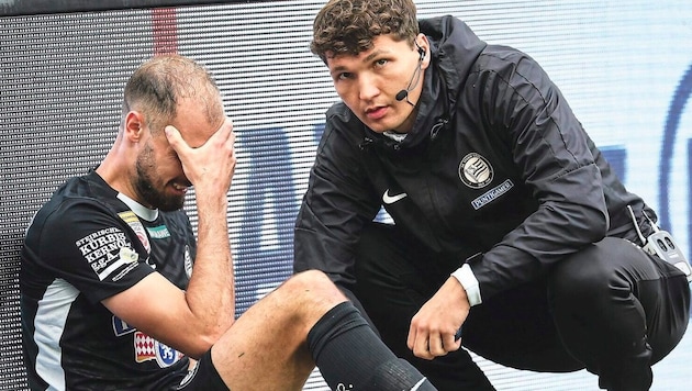 Jon Gorenc Stankovic schied gegen Rapid verletzt aus. Ob er im „Finale dahoam“ gegen den WAC spielen kann, ist offen.