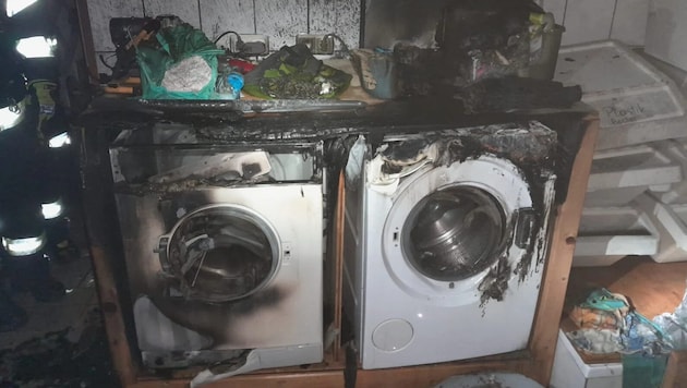 In der Waschküche kam es zu dem Brand.