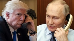 Seit seinem Amtsantritt im Jänner hat Trump bereits zwei Mal mit Putin telefoniert – Mitte Februar und Mitte März. (Bild: AFP/DREW ANGERER, GAVRIIL GRIGOROV)