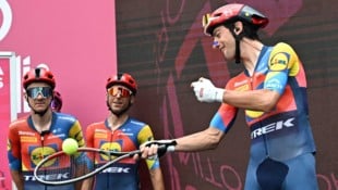 Patrick Konrad (li.) und Lidl-Trek um Kapitän Giulio Ciccone (re.) sind am vielseitigsten. 