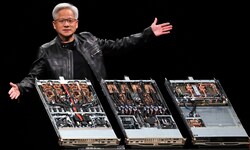 Nvidia-Chef Jensen Huang bei einem Auftritt auf der Computermesse Computex in Taiwan.