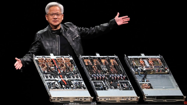 Nvidia-Chef Jensen Huang bei einem Auftritt auf der Computermesse Computex in Taiwan.