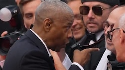 Denzel Washington ist stinksauer auf den Fotografen.  (Bild: Enterpress)