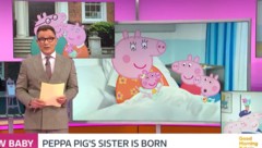 Die Sendung „Good Morning Britain“ wurde unterbrochen, um dringende Neuigkeiten zu verkünden. Mama Wutz hat im selben Krankenhaus wie Prinzessin Kate ihr jüngstes Kind zur Welt gebracht.  (Bild: Twitter/Good Morning Britain)