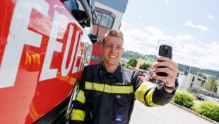Sein Alltag bei der Feuerwehr Voitsberg inspiriert den 26-Jährigen zu neuen Videoideen. (Bild: Scheriau Erwin)