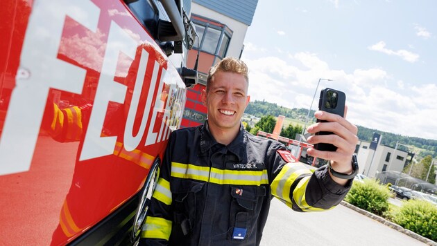 Sein Alltag bei der Feuerwehr Voitsberg inspiriert den 26-Jährigen zu neuen Videoideen.