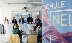 Salzburgs Rektorin Daniela Martinek (links, mit Kollegen)präsentierte die neuen Lehrpläne