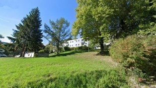 Der betroffene Grünhang beim Schablederweg am Pöstlingberg, auf dem die geplante Tiefgarage ...