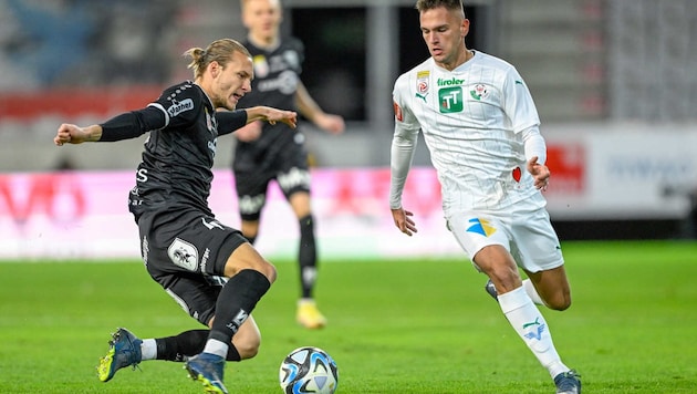 Felix Strauss (li.) warf für den SCR Altach alles auf den Platz.