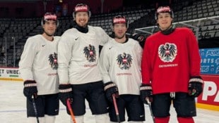 Die Grazer Haudum, Stapelfeldt, Kainz und Huber (v.l.). (Bild: @Graz99ers)
