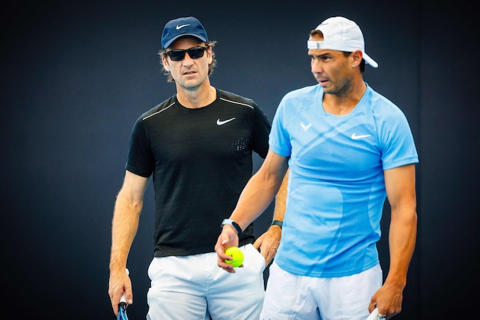 Carlos Moya (li.) war von 2017 bis zum Karriereende Coach von Rafael Nadal.