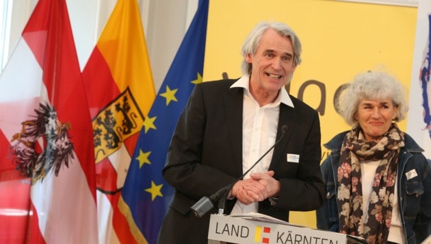 Toleranzgespräche-Organisator Wilfried Seywald und Kuratoriumsmitglied Margarethe Prinz-Büchl. (Bild: Denk Raum Fresach Gerhard Kampitsch)