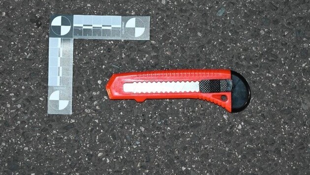Mit dem Teppichmesser wurden dem Opfer tiefe Schnittwunden im Bereich des Kopfes, Halses und ...