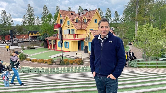 „Krone“-Reporter Gregor Brandl bei der Villa Kunterbunt im Lindgren-Erlebnispark