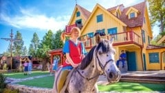 In der Astrid Lindgren Welt in Vimmerby werden Pippis Abenteuer im Freilufttheater inszeniert.