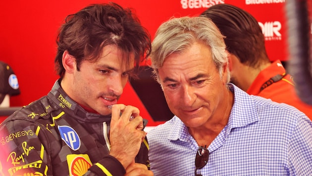 Zwei Generationen Carlos Sainz: Durch den Sohn hat der Vater viel Erfahrung über den Formelsport gesammelt.