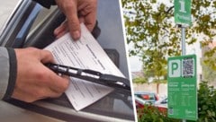 Ob mit oder ohne Parkschein – zahlen muss man in der Grünen Zone auf jeden Fall.  (Bild: Krone KREATIV/Andi Schiel Stadt Baden)