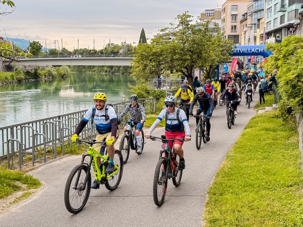 In Villach am Drauufer erfolgte der Start von Velovista.