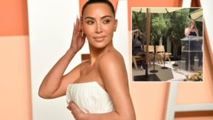 Kim Kardashian hat ihre Prüfung endlich geschafft und feierte mit Freunden und Familie ihren ...