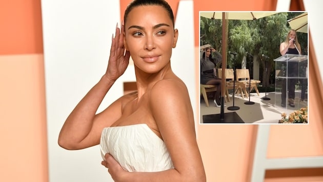 Kim Kardashian hat ihre Prüfung endlich geschafft und feierte mit Freunden und Familie ihren Abschluss (kleines Bild).