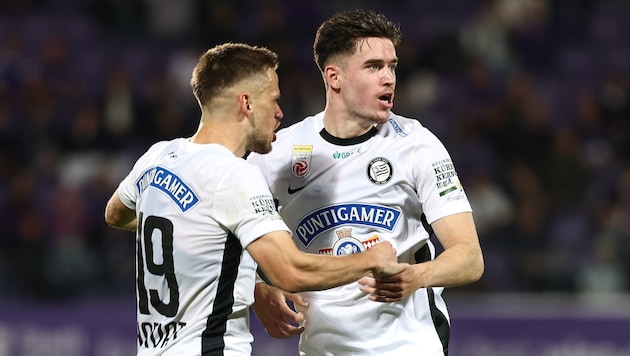 Max Johnston (rechts) ist für Sturm Graz im Sommer wohl nur schwer zu halten.