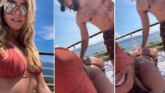 Heidi Klum ließ sich beim Sonnenbad in Cannes von ihrem Ehemann verwöhnen. (Bild: instagram.com/heidiklum)