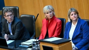 Von links: Volksanwalt Bernhard Achitz, Volksanwältin Gabriela Schwarz und Ex-Volksanwältin ...