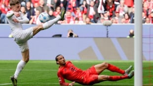 Veratschnig im Mainz-Dress gegen Bayern München und Sané.