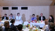 Am Podium: Franz Theurl, Maximilian Schultz, Katharina Hradecky, Karin Seiler, Mario Gerber, ...