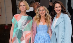 Stilikone Sarah Jessica Parker entschied sich für einen Pressetermin in New York für ein Design ...