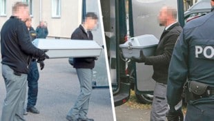 Bedrückende Bilder von den Tatorten in Wien.