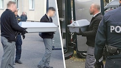 Bedrückende Bilder von den Tatorten in Wien. (Bild: Krone KREATIV/Martin Jöchl Gerhard Bartel)