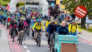 Donnerstag Vormittag erfolgte der Start der zweiten Tagesetappe von Velovista in St. Kanzian.
