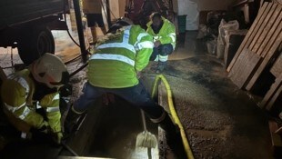 Die ersten Einsätze gab es im Bereich Bad Gams. 