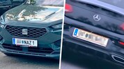 Fragwürdig, aber offensichtlich erlaubt sind Kennzeichen wie „NAZ 1“ oder ...