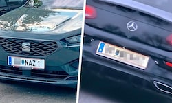 Fragwürdig, aber offensichtlich erlaubt sind Kennzeichen wie „NAZ 1“ oder ...