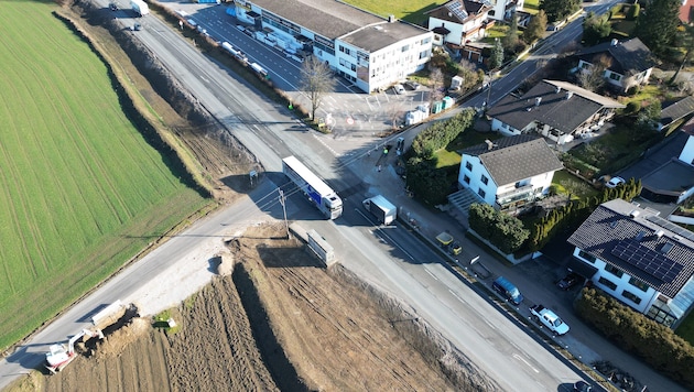 Finale bei den Bauarbeiten an der B156 bei Muntigl.